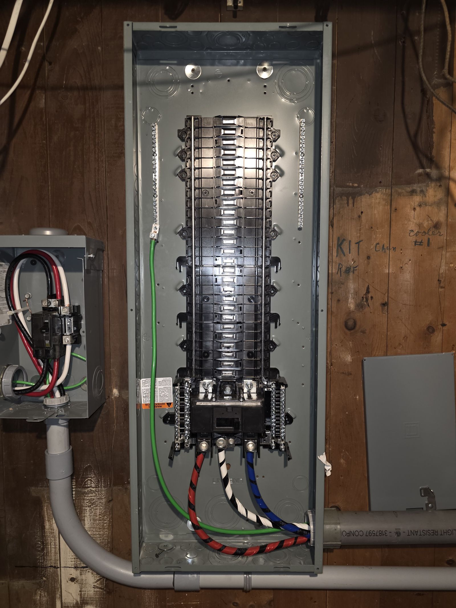 Electrical panel breaker installation